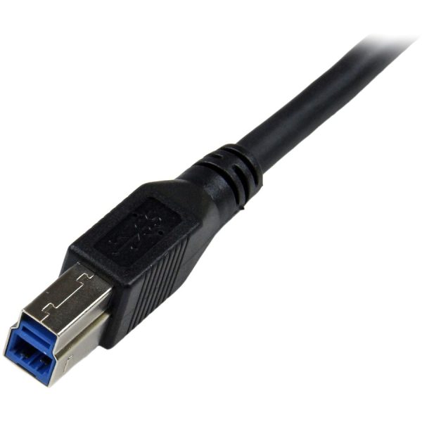 StarTech.com 1m Black SuperSpeed USB 3.0 (5Gbps) Cable - Right Angle A to B - M/M - Image 3