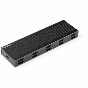 StarTech.com USB-C 10Gbps to M.2 NVMe or M.2 SATA SSD Enclosure, Portable M.2 PCIe/SATA SSD Aluminum Enclosure, USB-C & USB-A Host Cables