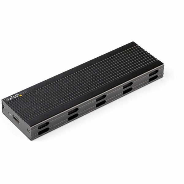 StarTech.com USB-C 10Gbps to M.2 NVMe or M.2 SATA SSD Enclosure, Portable M.2 PCIe/SATA SSD Aluminum Enclosure, USB-C & USB-A Host Cables