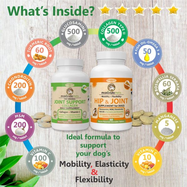 Hip and Joint Supplement for Dogs with Chondroitin Collagen for Dogs Turmeric Boswellia Dog Glucosamine for Dogs & MSM   Dog Arthritis Supplement. Extend Dog Joint Supplement Large Breed and Small - Image 3