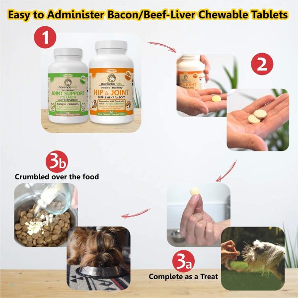 Hip and Joint Supplement for Dogs with Chondroitin Collagen for Dogs Turmeric Boswellia Dog Glucosamine for Dogs & MSM   Dog Arthritis Supplement. Extend Dog Joint Supplement Large Breed and Small - Image 9