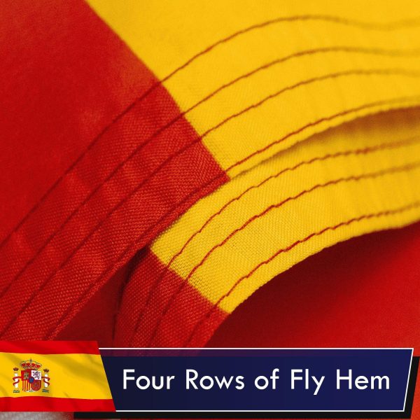 Spain Spanish Flag 3x5 Ft 3-Pack Printed Polyester By G128 - Image 5