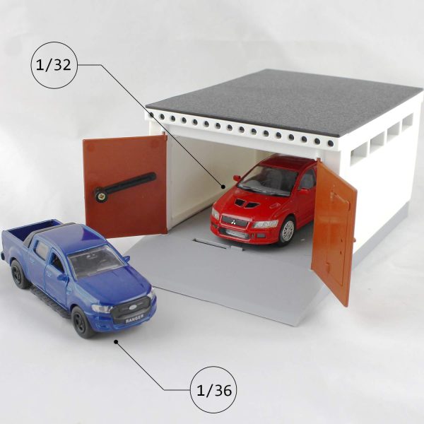 Garage Model 1 32 1 36 1 43 Scale   Russian Parking Building Open Doors - Image 2