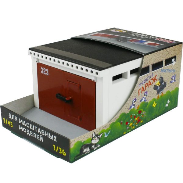 Garage Model 1 32 1 36 1 43 Scale   Russian Parking Building Open Doors - Image 5