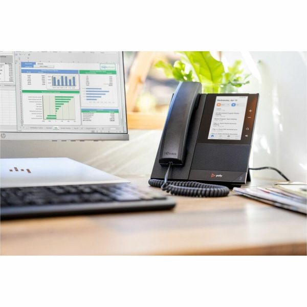 Poly CCX 505 IP Phone - Corded - Corded/Cordless - Bluetooth, Wi-Fi - Desktop, Wall Mountable - Black - Image 6