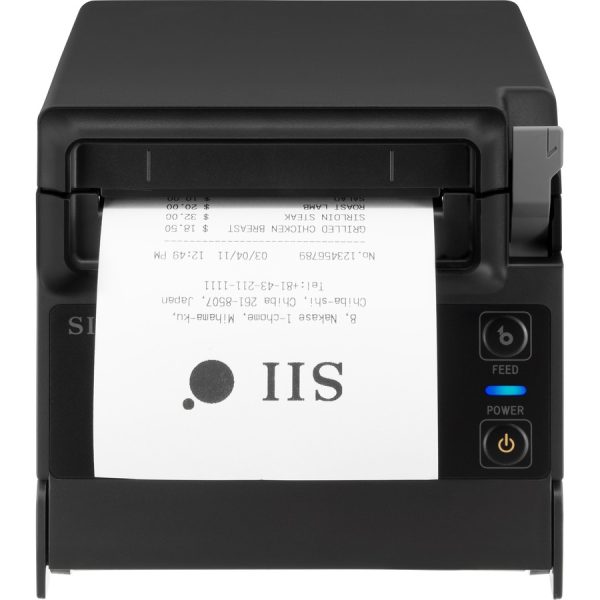 Seiko RP-F10 Black Desktop Direct Thermal Receipt / POS USB High Speed Printer With Cutter - Image 2