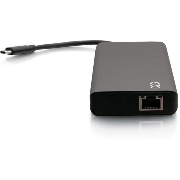 C2G USB-C 9-in-1 Dual Display Docking Station - 60W Power Supply, HDMI, Ethernet, USB, 3.5mm Audio and Power Delivery - 4K 30Hz - Image 2