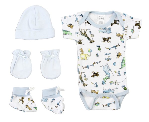 Newborn Baby Boys 4 Pc  Baby Shower Gift Set Ls_0074