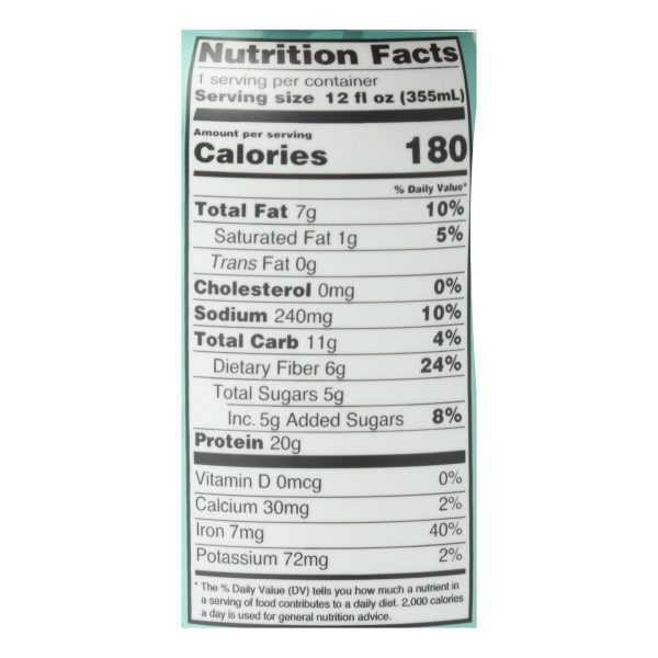 Only What You Need - Plant Based Protein Shake - Cold Brew Coffee - Case of 12 - 12 fl oz. - Image 2