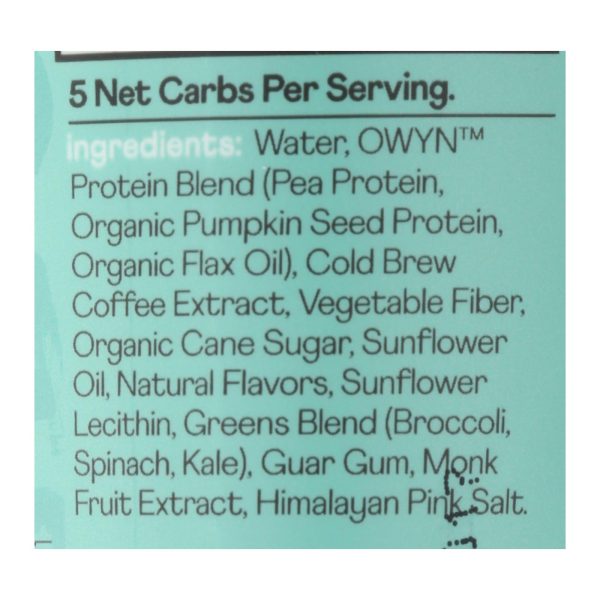 Only What You Need - Plant Based Protein Shake - Cold Brew Coffee - Case of 12 - 12 fl oz. - Image 3