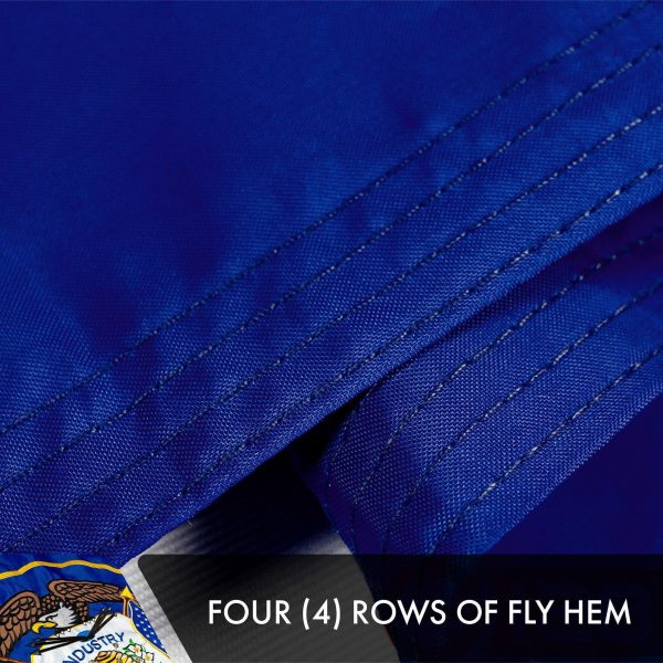 Utah UT State Flag 3x5 Ft 2-Pack Double-sided Embroidered Polyester By G128 - Image 5