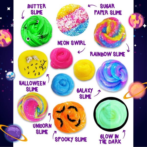 Galaxy & Glow In The Dark Slime Kit For Boys And Girls Make 25 Oz Of Butter - Image 2