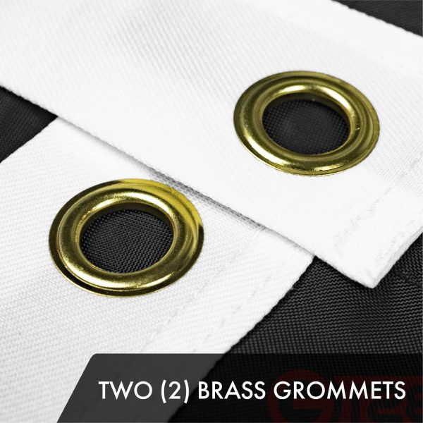 G128 3 Pack: Thin Blue Line Flag | 1x1.5 Ft | ToughWeave Series Embroidered 300D Polyester | Duty and Honor Flag, Embroidered Design, Indoor/Outdoor, Brass Grommets - Image 2