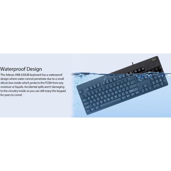 Adesso EasyTouch 630UB - Antimicrobial Waterproof Keyboard - Image 10