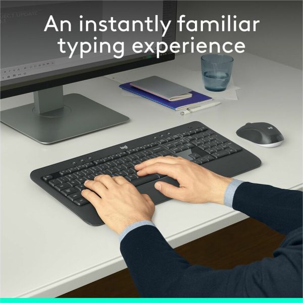 Logitech MK540 Advanced Wireless Keyboard and Mouse Combo for Windows, 2.4 GHz Unifying USB-Receiver - Image 2