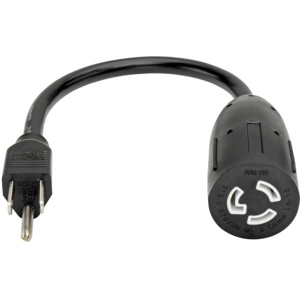 Eaton Tripp Lite Series Heavy-Duty Power Extension Cable, NEMA L5-15R to NEMA 5-15P - 15A, 120V, 14 AWG, 1 ft. (0.31 m), Black - Image 2