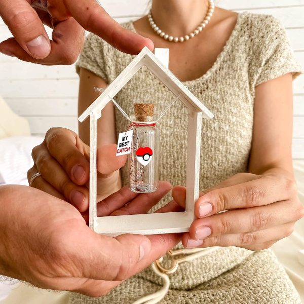 Cute Anniversary Present For Girlfriend or Boyfriend Unique Game Inspired Romantic Bottle Anniversary Love Wish Jar (White Frame My Best Catch) - Image 4
