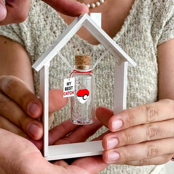Cute Anniversary Present For Girlfriend or Boyfriend Unique Game Inspired Romantic Bottle Anniversary Love Wish Jar (White Frame My Best Catch) - Image 6