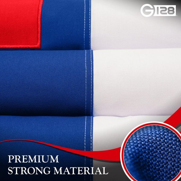 G128 10 Pack: Christian Flag | 6x10 Ft | StormFlyer Series Embroidered 220GSM Spun Polyester | Religious Flag, Embroidered Design, Indoor/Outdoor, Brass Grommets, Heavy Duty, All Weather - Image 7