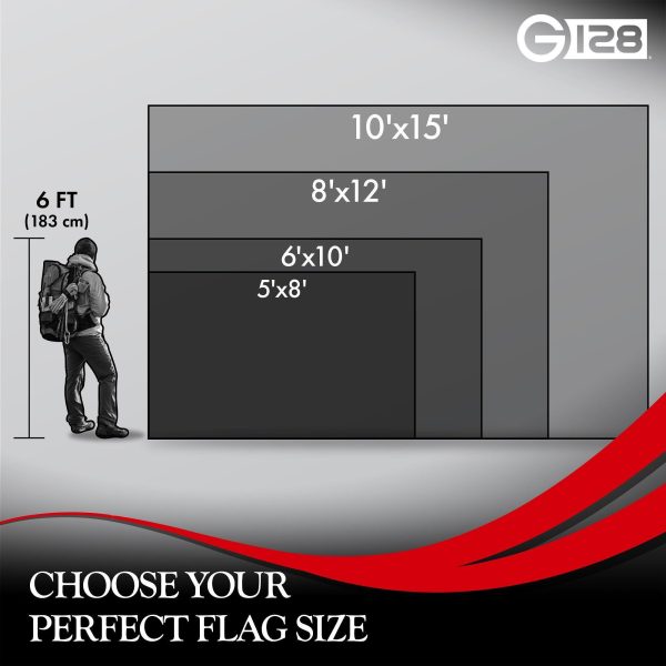 G128 10 Pack: Christian Flag | 6x10 Ft | StormFlyer Series Embroidered 220GSM Spun Polyester | Religious Flag, Embroidered Design, Indoor/Outdoor, Brass Grommets, Heavy Duty, All Weather - Image 9
