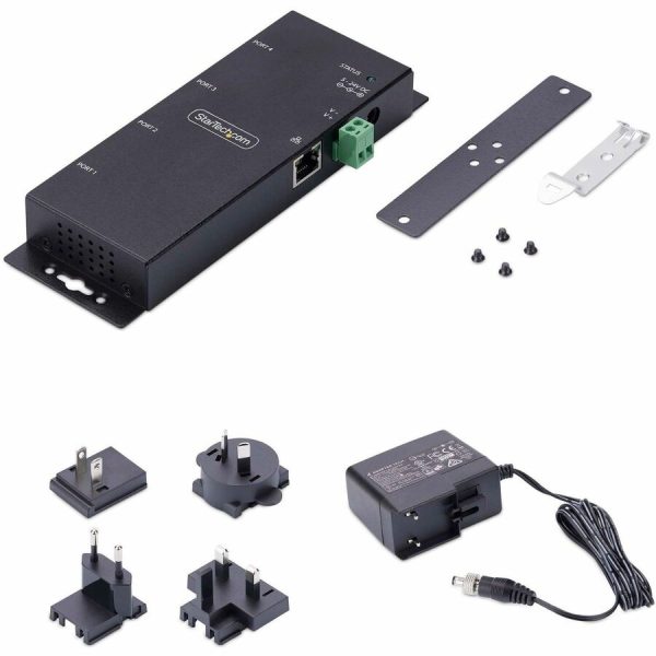 StarTech.com 4-Port Serial to Ethernet Adapter, IP Serial Device Server For Remote RS232 Devices, Wall/DIN Rail Mount, LAN To DB9 Converter - Image 7