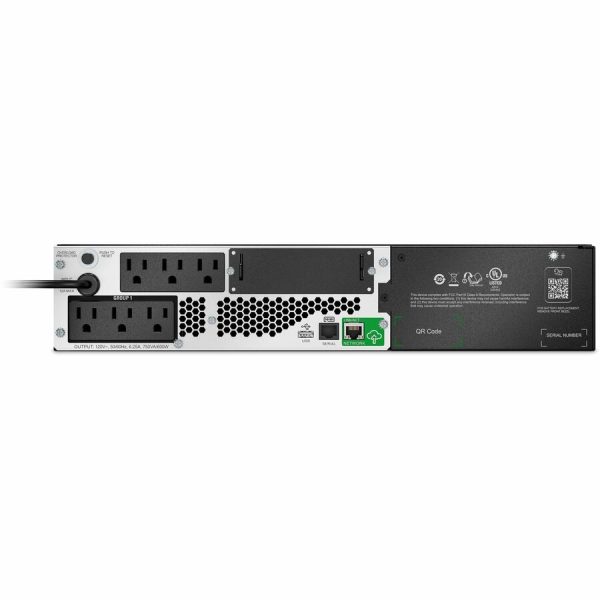APC Smart-UPS, Line Interactive, 750VA, Lithium-ion, Rack/Tower, 2U, 120V, 6x NEMA 5-15R outlets, SmartConnect Port+SmartSlot, Short Depth, AVR, LCD - Image 3