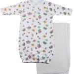 Print Infant Gown And Recieving Blanket Cs_0102