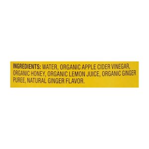 Bragg - Apple Cider Vinegar Ginger Lemon Honey Refresh - Case of 12-16 FZ