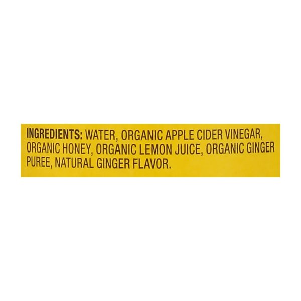 Bragg - Apple Cider Vinegar Ginger Lemon Honey Refresh - Case of 12-16 FZ
