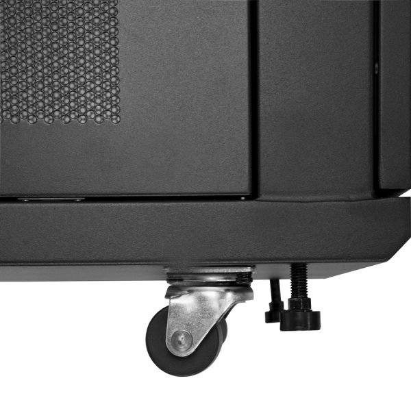 StarTech.com 12U 19" Server Rack Cabinet 4 Post Adjustable Depth 2-30" w/Casters/Cable Management/1U Shelf, Locking Doors and Side Panels - Image 6
