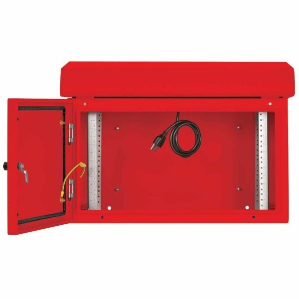 Eaton Tripp Lite Series SmartRack Industrial Enclosure - NEMA 3R, Wall Mount, Metal, Locking, Fan With Thermal Switch, 16.5 in. Depth, 6U, Red - Image 6