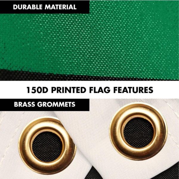G128 Combo Pack: 6 Ft Tangle Free Spinning Flagpole (White) & Thin Line Civil Services Flag 3x5 Ft Printed 150D Polyester, Brass Grommets (Flag Included) Aluminum Flag Pole - Image 4