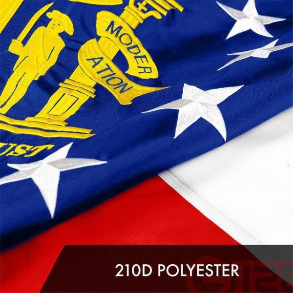 Georgia GA State Flag 3x5 Ft 5-Pack Embroidered Polyester By G128 - Image 4
