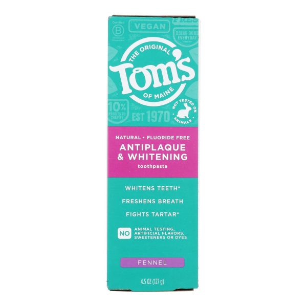 Tom's Of Maine - Tp A/p T/c Whtng Fennel - CS of 6-4.5 OZ