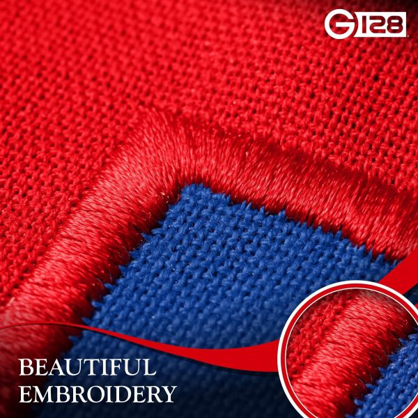 G128 Christian Flag | 5x8 Ft | StormFlyer Series Embroidered 220GSM Spun Polyester | Religious Flag, Embroidered Design, Indoor/Outdoor, Brass Grommets, Heavy Duty, All Weather - Image 4