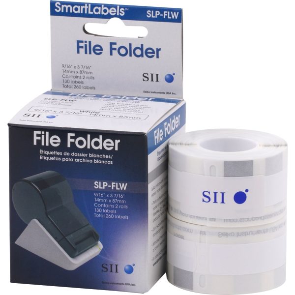 Seiko SLP-FLB White/Blue File Folder Labels - Image 3