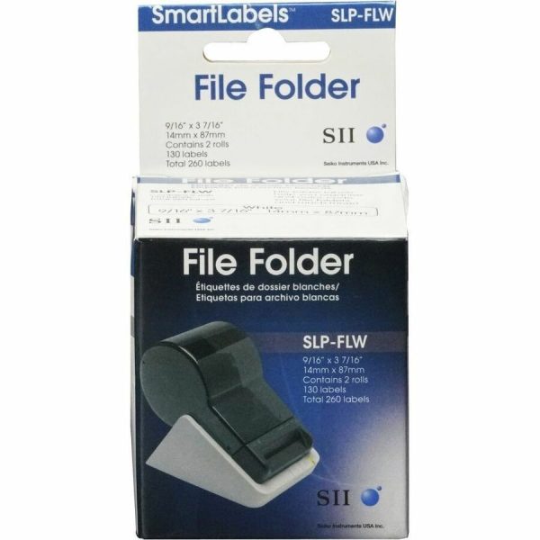 Seiko SLP-FLB White/Blue File Folder Labels - Image 4