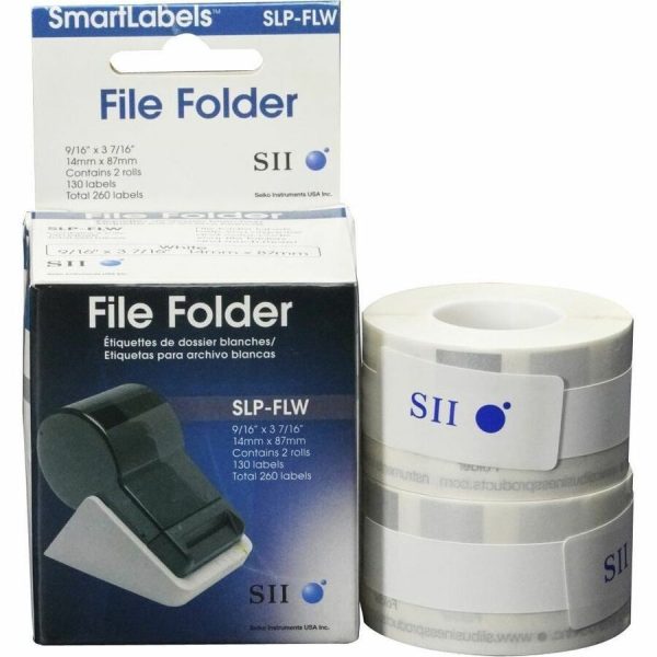 Seiko SLP-FLB White/Blue File Folder Labels - Image 8