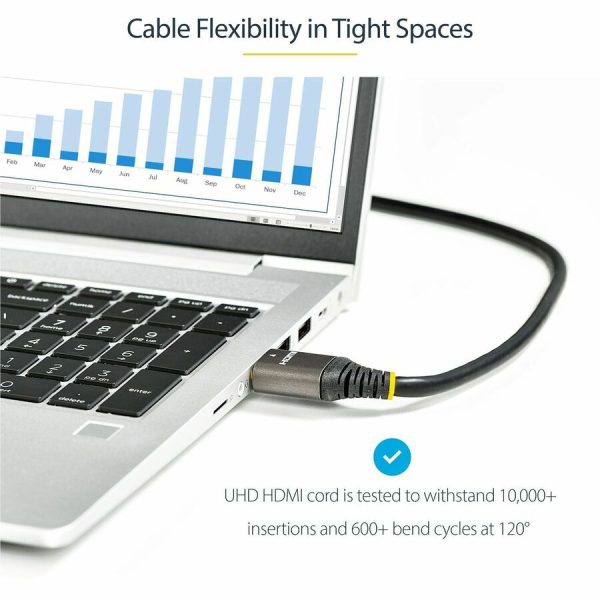 StarTech.com 20in (50cm) HDMI 2.1 Cable, Certified Ultra High Speed HDMI Cable 48Gbps, 8K 60Hz HDR10+, 8K HDMI Cord, TV/Monitor/Display - Image 4