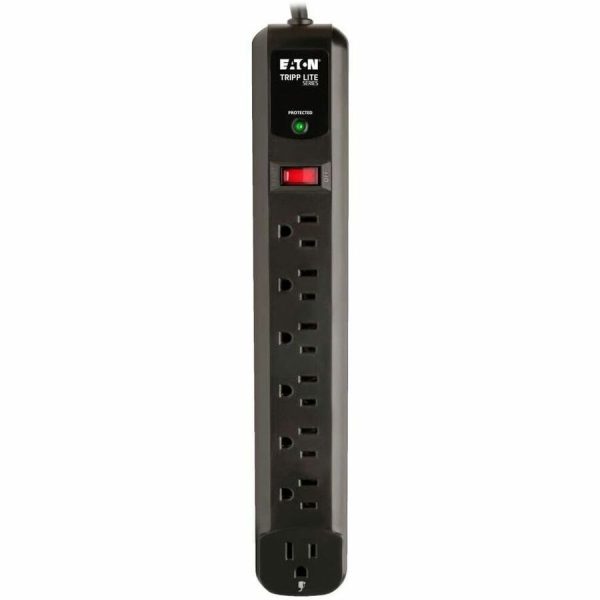 Eaton Tripp Lite Series Protect It! 7-Outlet Surge Protector, 6 Right-Angle Outlets, 4 ft. (1.22 m) Cord, 1080 Joules, Diagnostic LED, Black Housing - Image 8