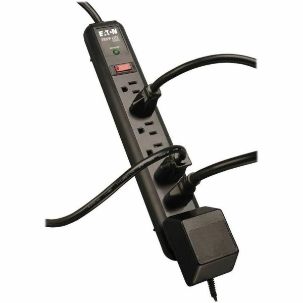 Eaton Tripp Lite Series Protect It! 7-Outlet Surge Protector, 6 Right-Angle Outlets, 4 ft. (1.22 m) Cord, 1080 Joules, Diagnostic LED, Black Housing - Image 10