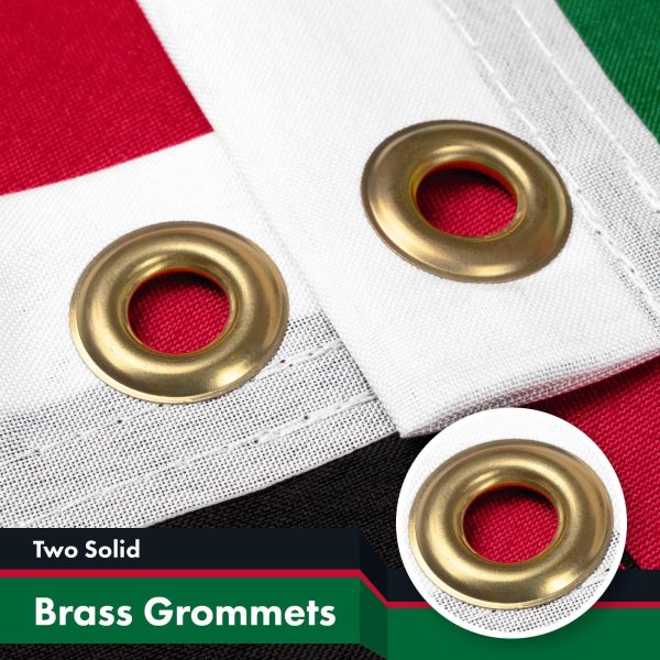 G128 5 Pack: Kenya (Kenyan) Flag | 3x5 feet | Printed 150D Indoor/Outdoor, Vibrant Colors, Brass Grommets, Quality Polyester, Much Thicker More Durable Than 100D 75D Polyester - Image 2