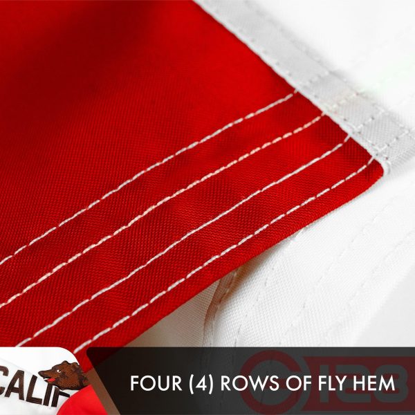 California CA State Flag 2x3FT 10-Pack Double-sided Embroidered Polyester By G128 - Image 5