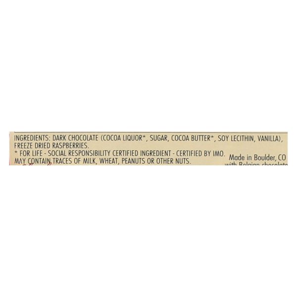 Chocolove Xoxox - Premium Chocolate Bar - Dark Chocolate - Raspberries - Mini - 1.2 oz Bars - Case of 12 - Image 2