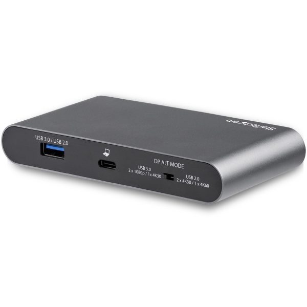 StarTech.com USB C Dock - 4K Dual Monitor DisplayPort Docking Station - 100W Power Delivery Passthrough, GbE, 2x USB-A - Multiport Adapter - Image 2