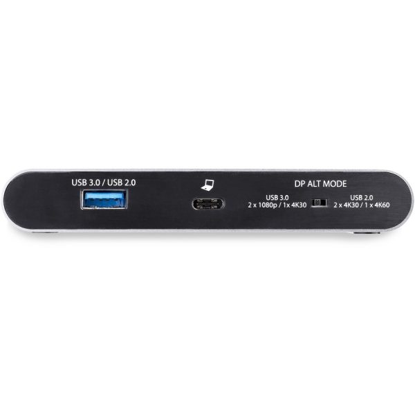 StarTech.com USB C Dock - 4K Dual Monitor DisplayPort Docking Station - 100W Power Delivery Passthrough, GbE, 2x USB-A - Multiport Adapter - Image 3