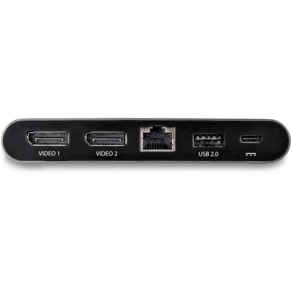 StarTech.com USB C Dock - 4K Dual Monitor DisplayPort Docking Station - 100W Power Delivery Passthrough, GbE, 2x USB-A - Multiport Adapter - Image 4