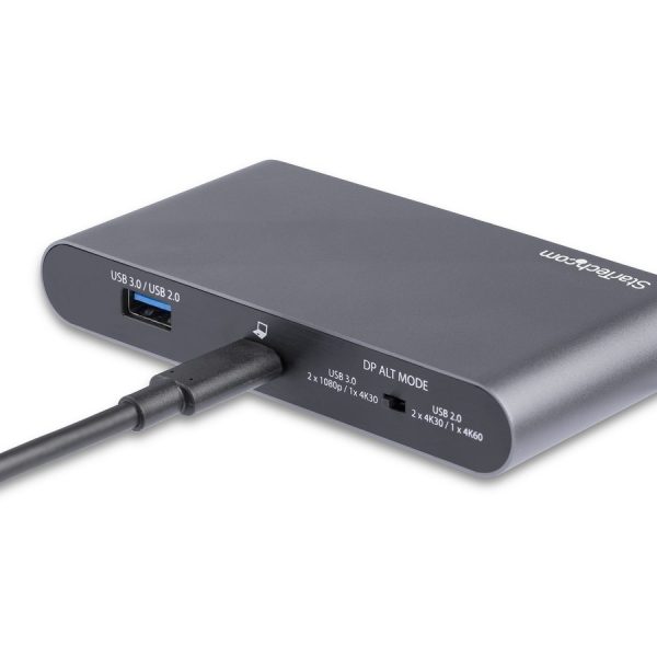 StarTech.com USB C Dock - 4K Dual Monitor DisplayPort Docking Station - 100W Power Delivery Passthrough, GbE, 2x USB-A - Multiport Adapter - Image 6