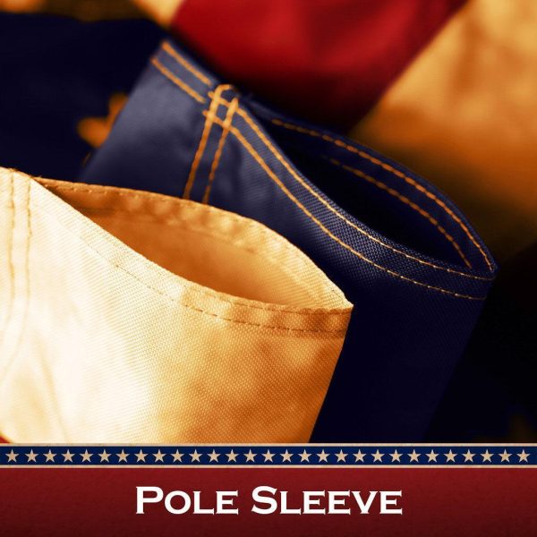 G128 5 Pack: Bennington 76 Tea-Stained Flag | 1x1.5 Ft | ToughWeave Pro Series Pole Sleeve Embroidered 420D Polyester | Historical Flag, Embroidered Design, High Quality, NO Flagpole Included - Image 2