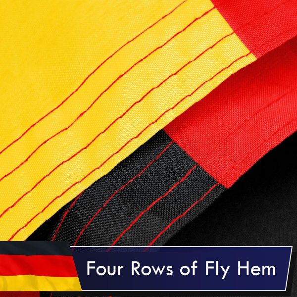 Germany (German) Flag 75D Printed Polyester 3x5 Ft - Image 5
